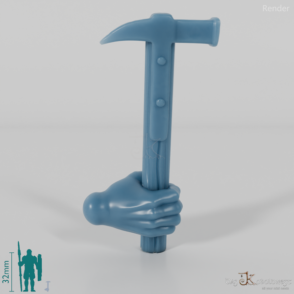 Halfling carpenter's hammer with hand