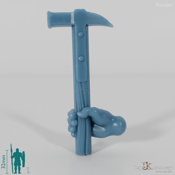 Halfling carpenter's hammer with hand