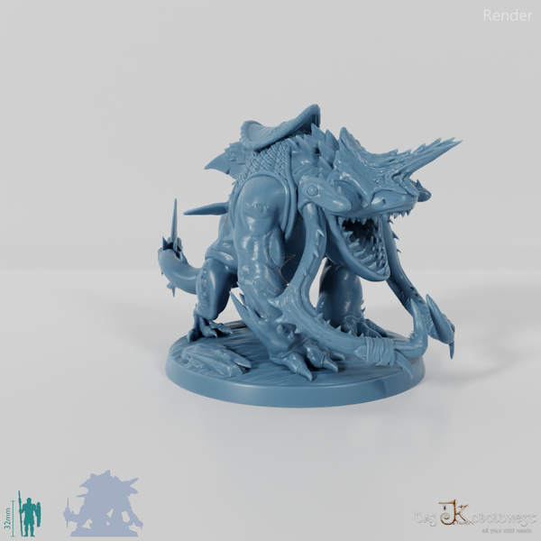 Shark dog 01 with saddle