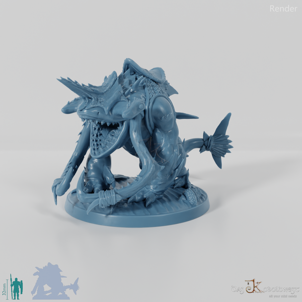 Shark dog 01 with saddle