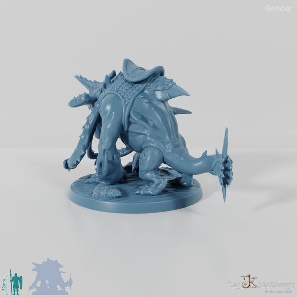 Shark dog 01 with saddle