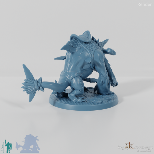 Shark dog 01 with saddle