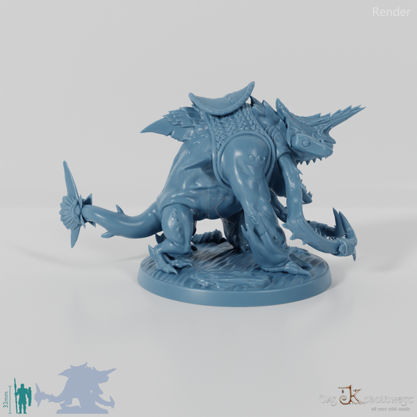 Shark dog 01 with saddle