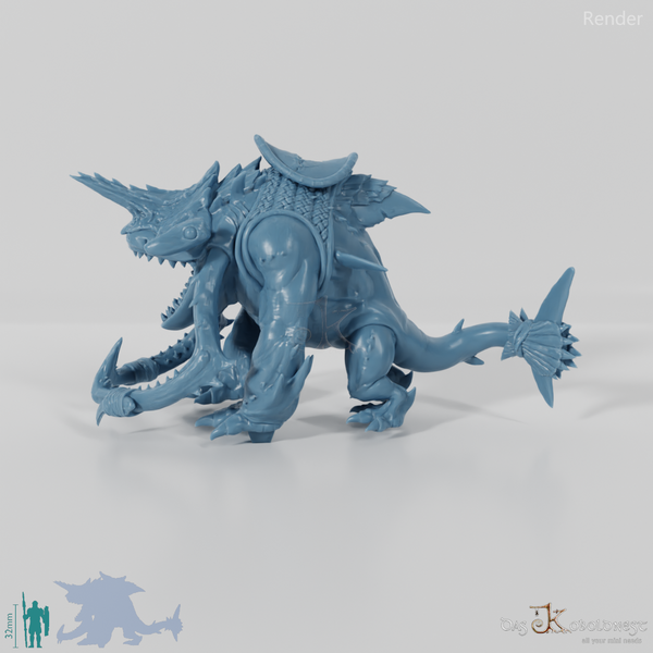 Shark dog 01 with saddle