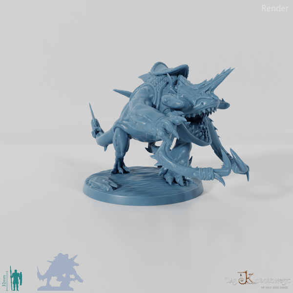 Shark dog 02 with saddle