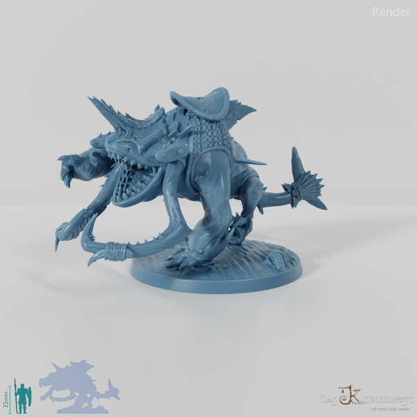 Shark dog 02 with saddle