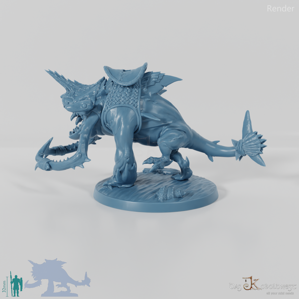 Shark dog 02 with saddle