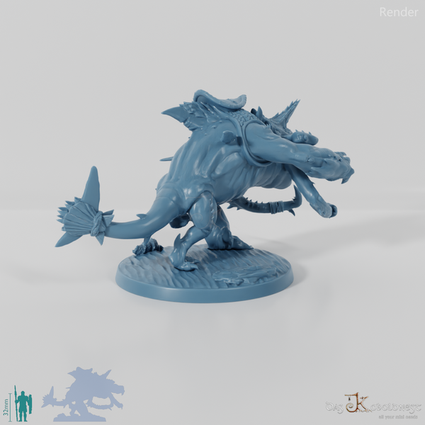 Shark dog 02 with saddle