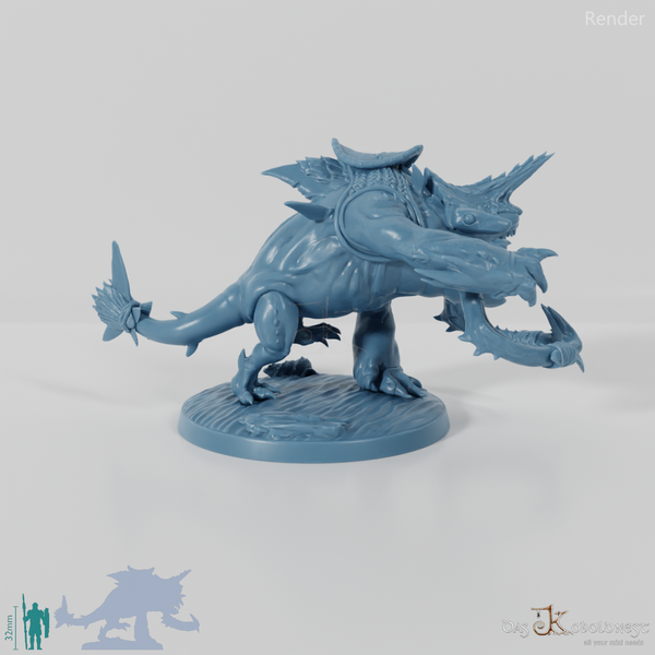 Shark dog 02 with saddle