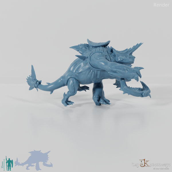 Shark dog 02 with saddle