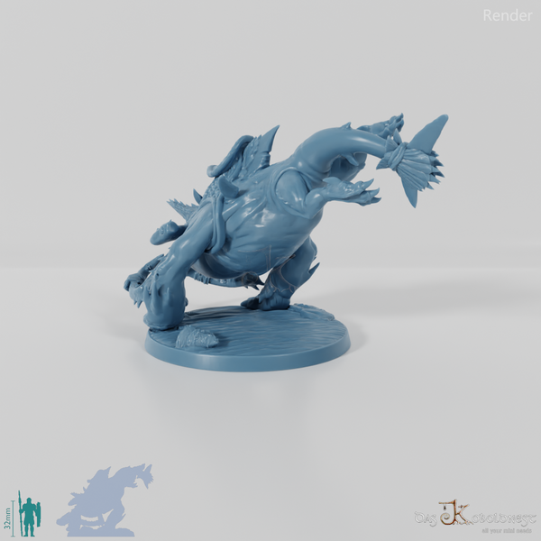 Shark dog 03 with saddle