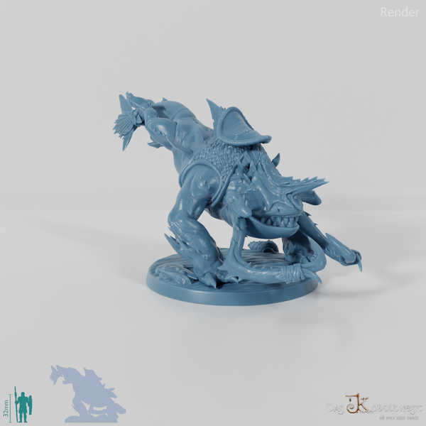 Shark dog 03 with saddle