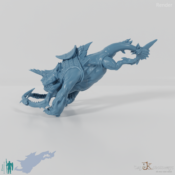 Shark dog 03 with saddle