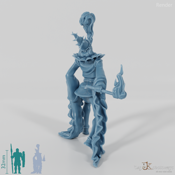 Harlekin mit Flammenatem