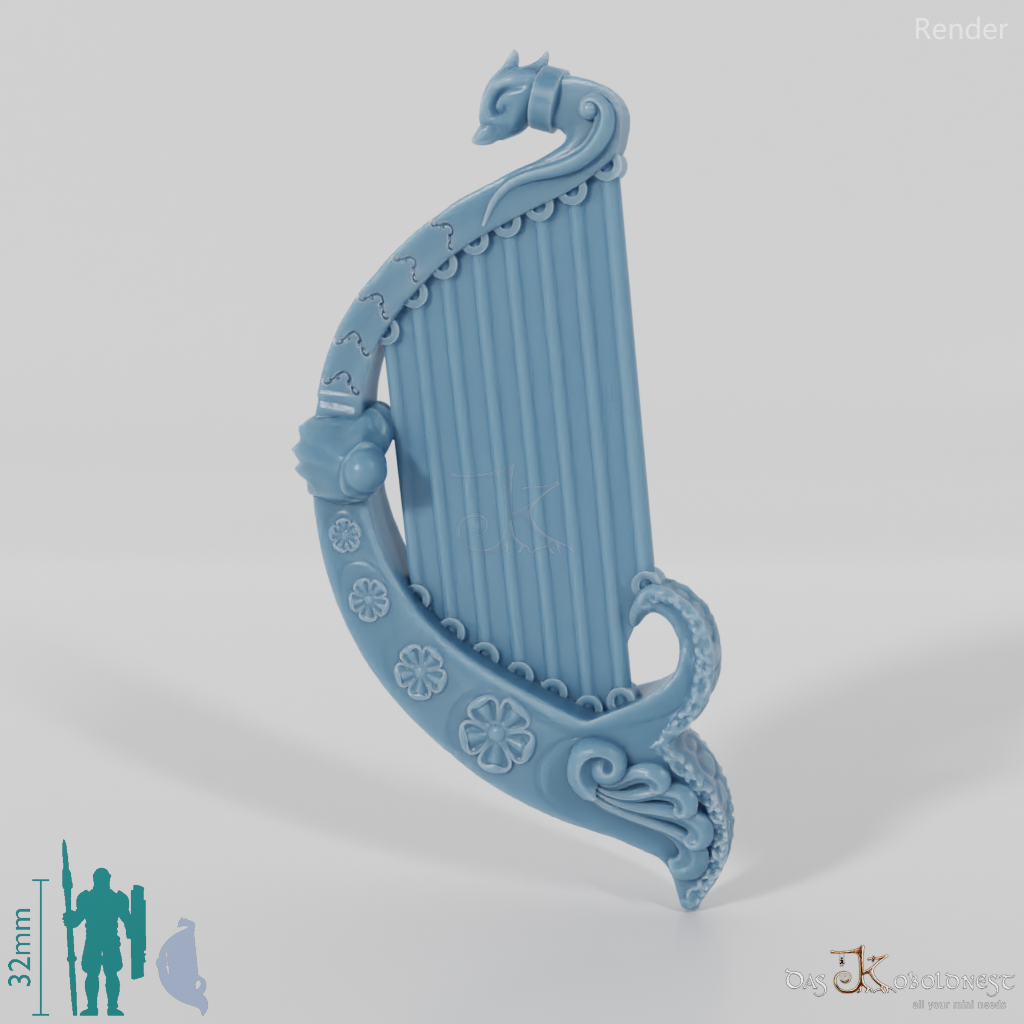 Elf harp with hand