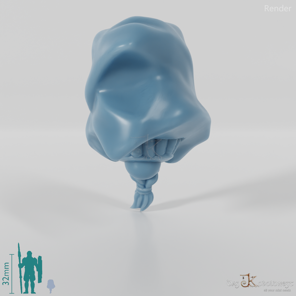 Equestrian Folk Head - Male with braided beard 3