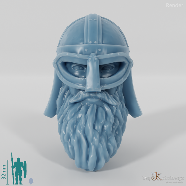 Reitervolk-Kopf - Männlich mit gestutztem Bart 4