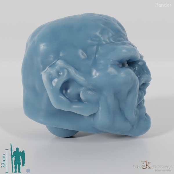 Halbork-Kopf mit Augenklappe