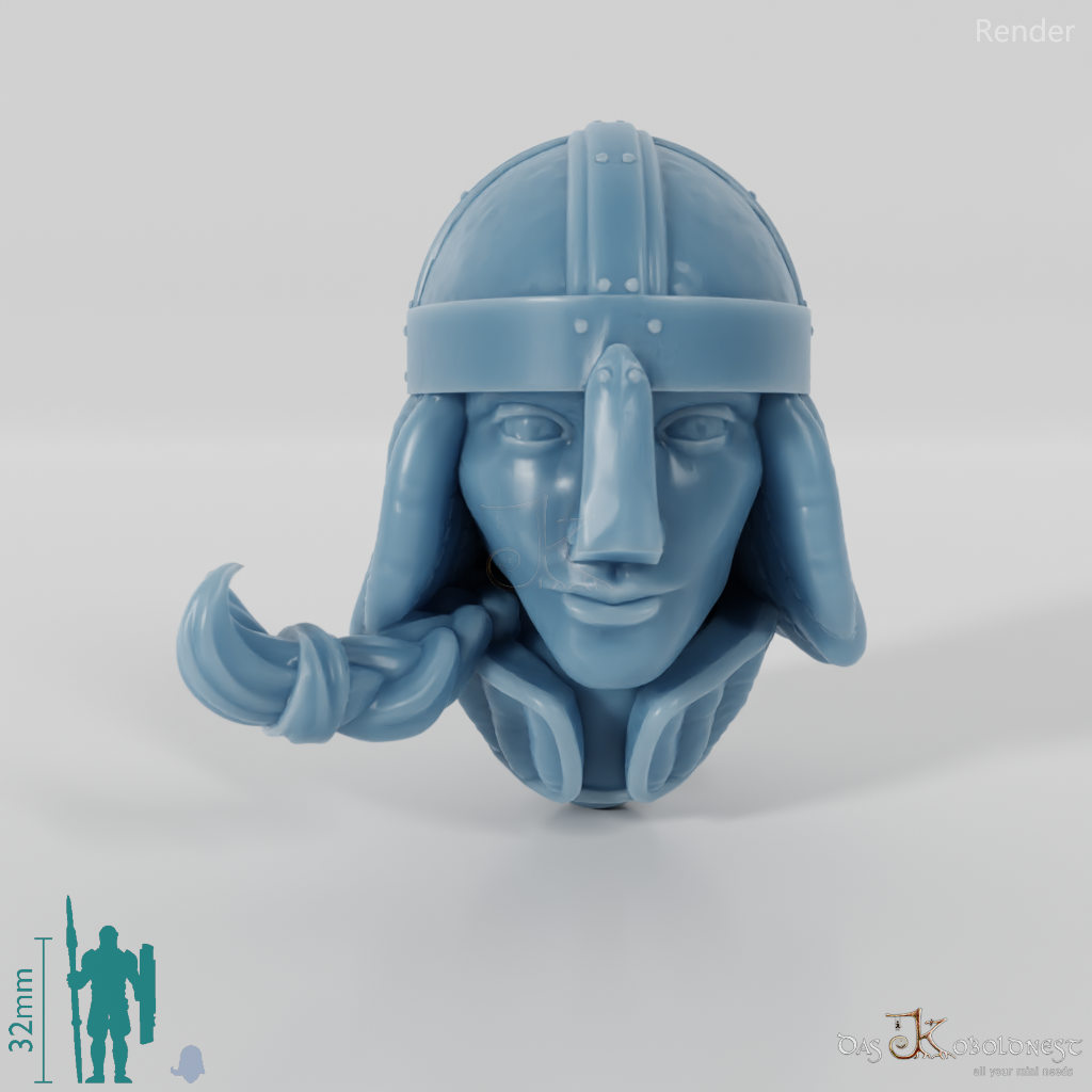 Equestrian people head - female with helmet 1