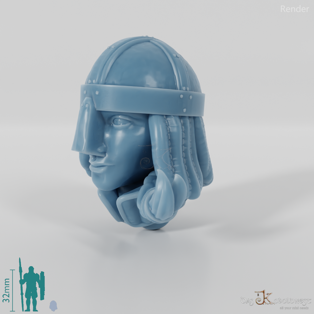 Equestrian people head - female with helmet 1