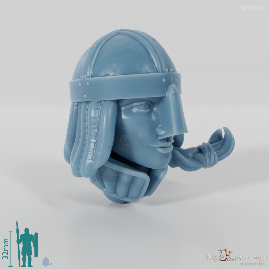 Equestrian people head - female with helmet 1