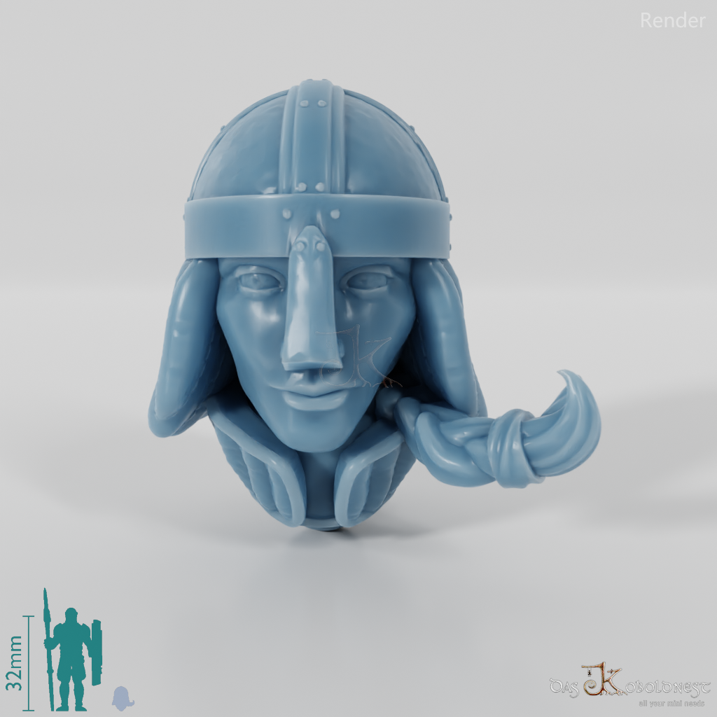 Equestrian people head - female with helmet 1