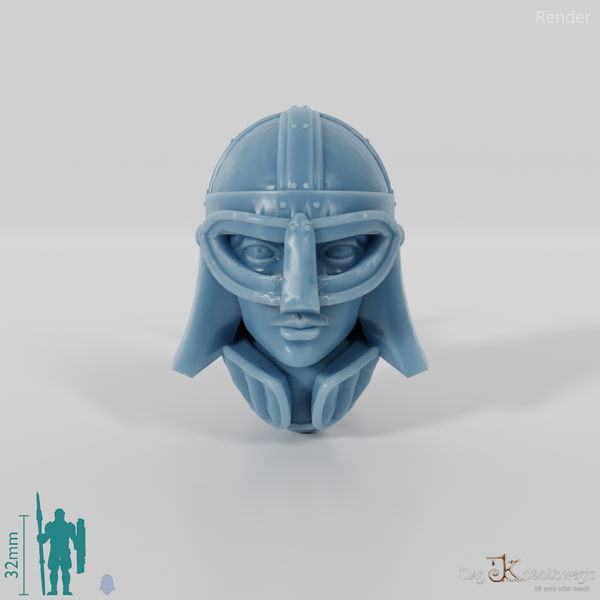 Equestrian people head - female with helmet 3