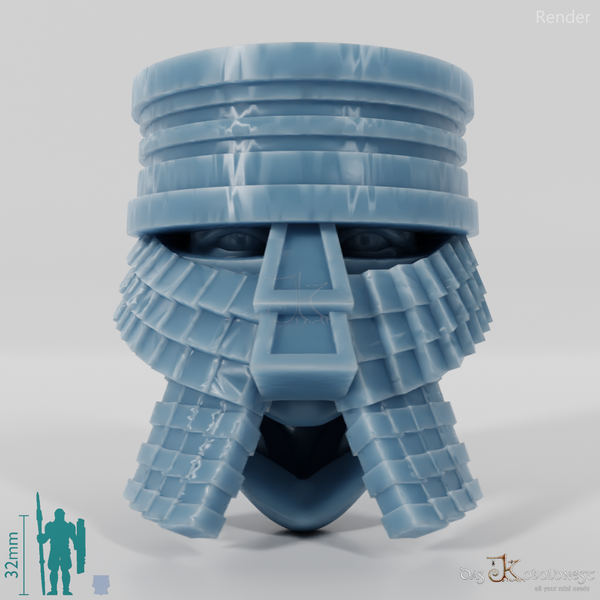 Dwarf Head - Female with pot helmet