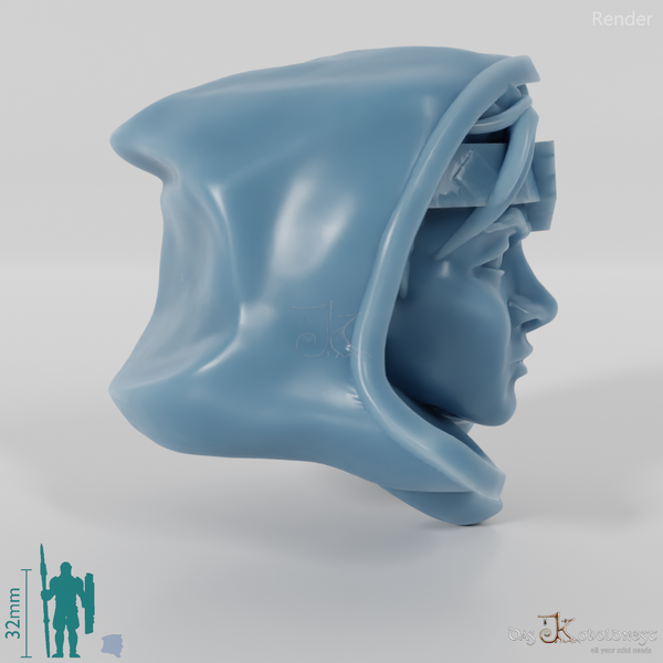 Dwarf Head - Female with hood