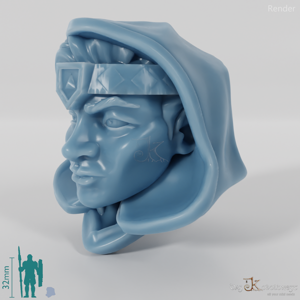 Dwarf Head - Female with hood