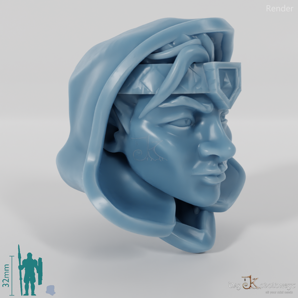 Dwarf Head - Female with hood