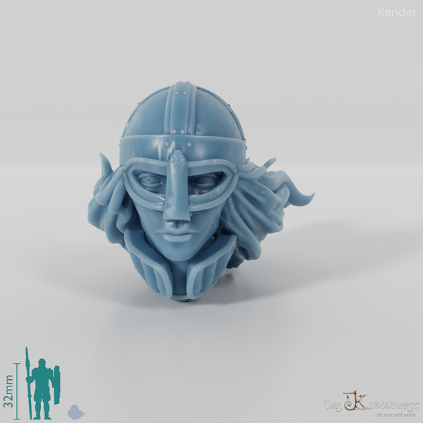 Equestrian people head - female with helmet 4