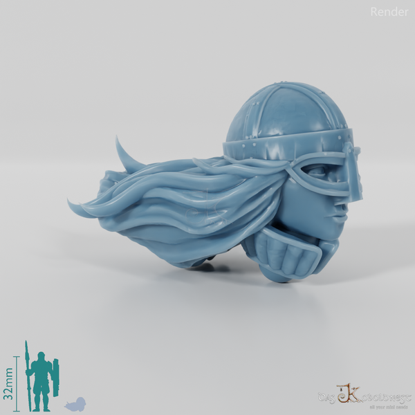 Equestrian people head - female with helmet 4