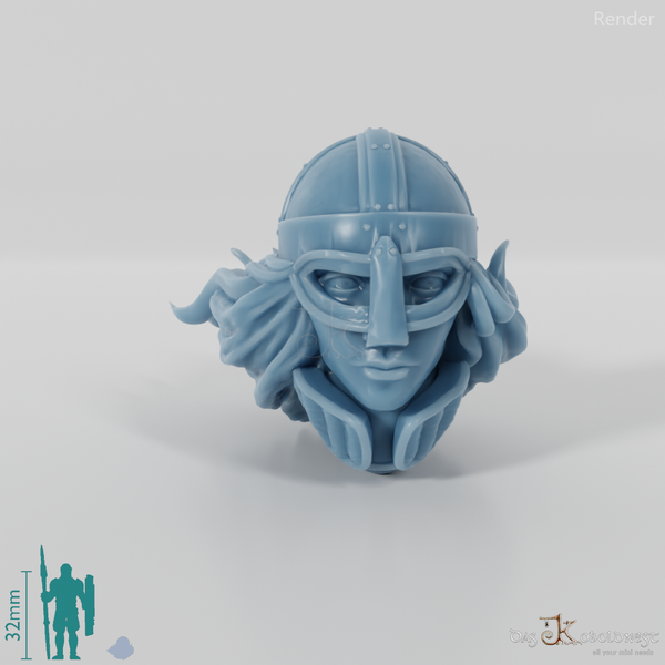 Equestrian people head - female with helmet 4