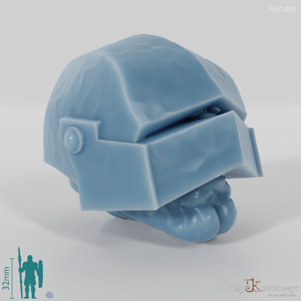 Half-orc head with helmet A