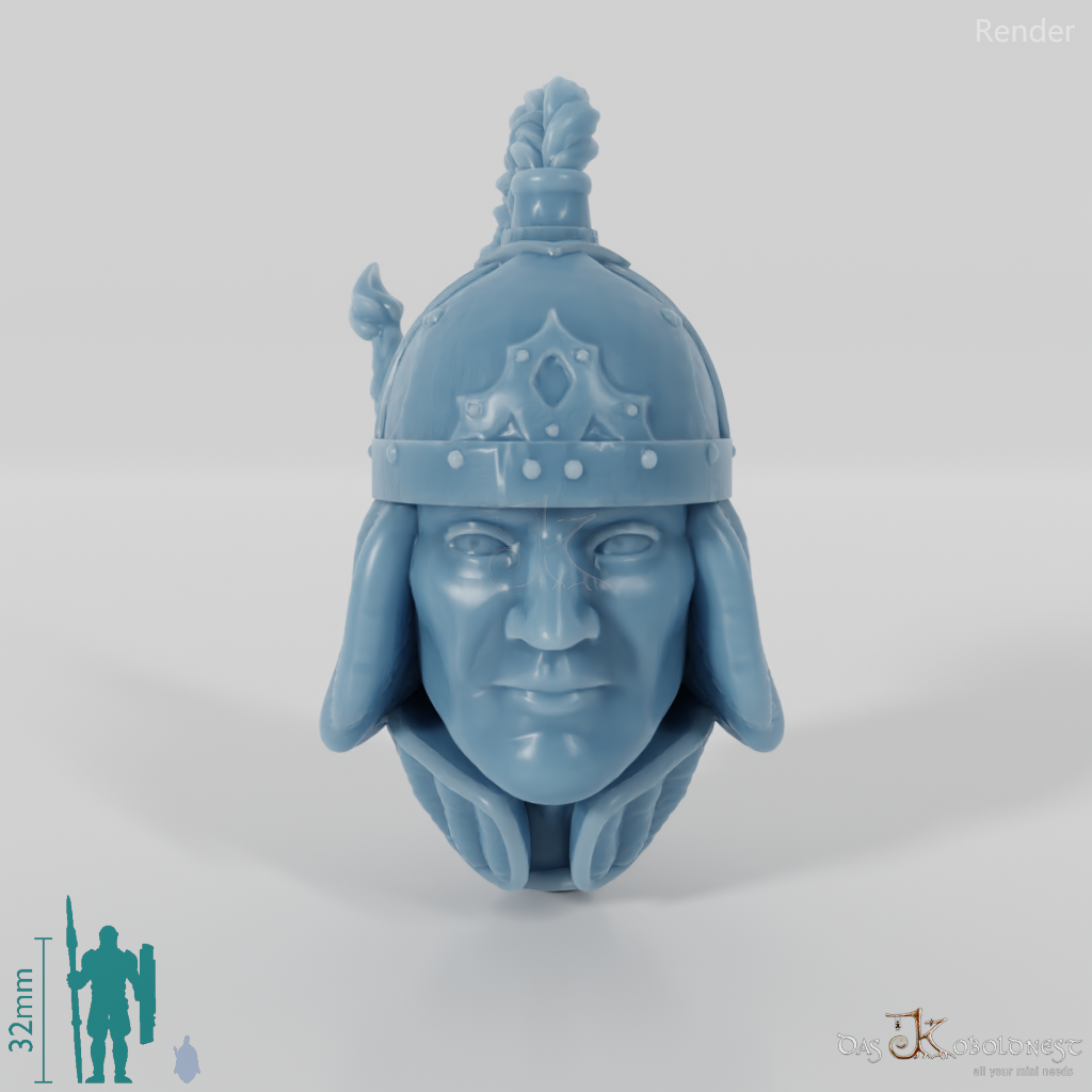 Equestrian people head - male with helmet 2