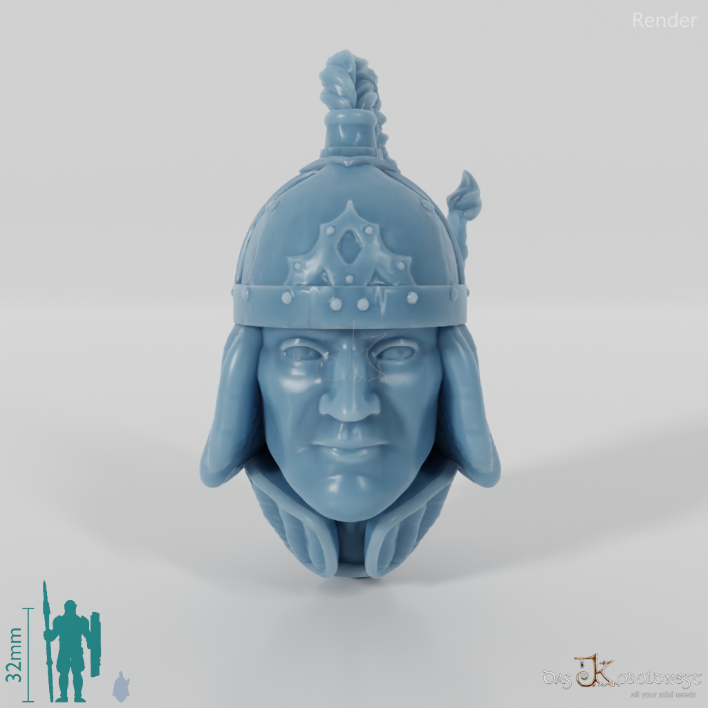 Equestrian people head - male with helmet 2