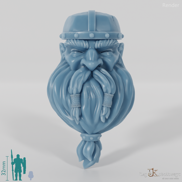 Dwarf Head - Male with protective helmet