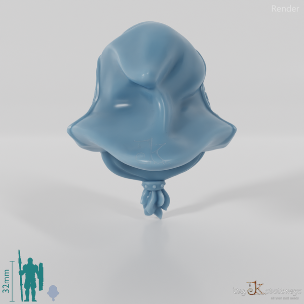 Dwarf Head - Male with decorated hood and long beard