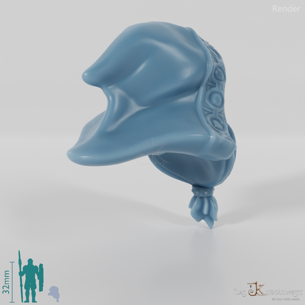 Dwarf Head - Male with decorated hood and long beard