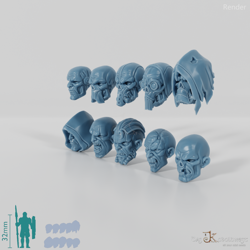 Space Soldiers - Ogre Heads Complete Set