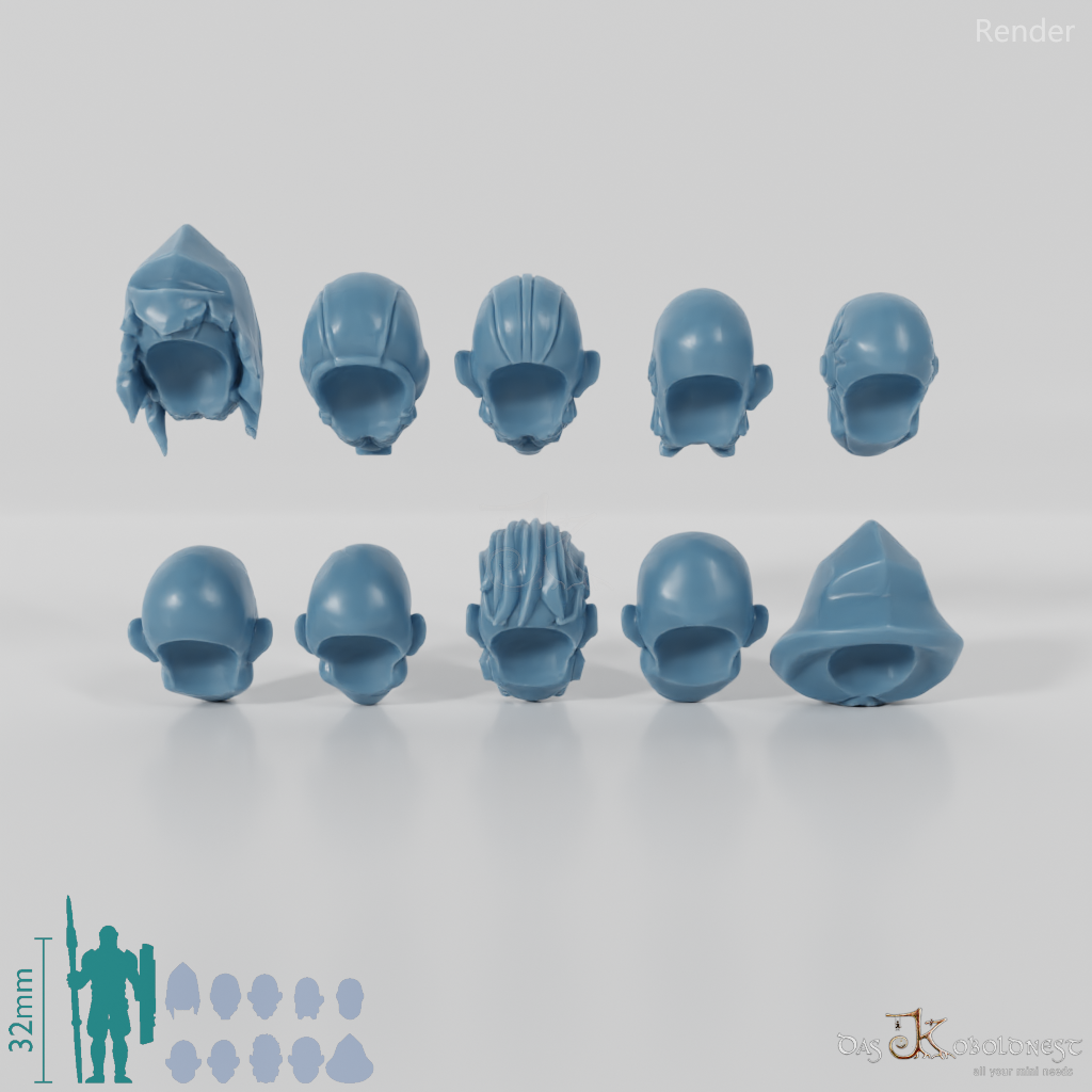 Space Soldiers - Ogre Heads Complete Set