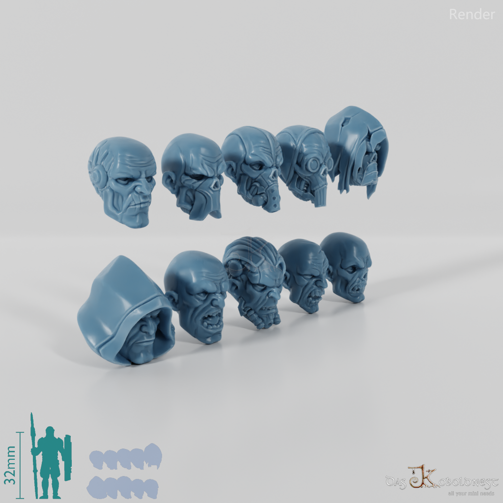 Space Soldiers - Ogre Heads Complete Set