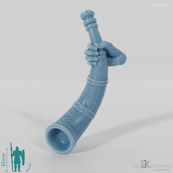 Ghost bugle with hand