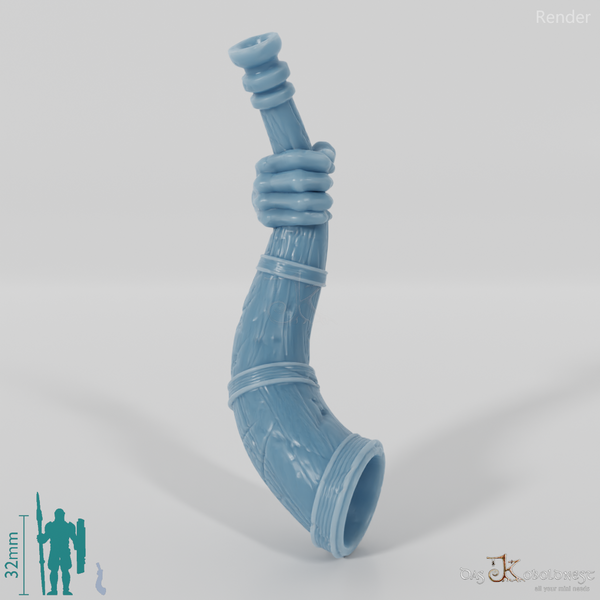 Ghost bugle with hand