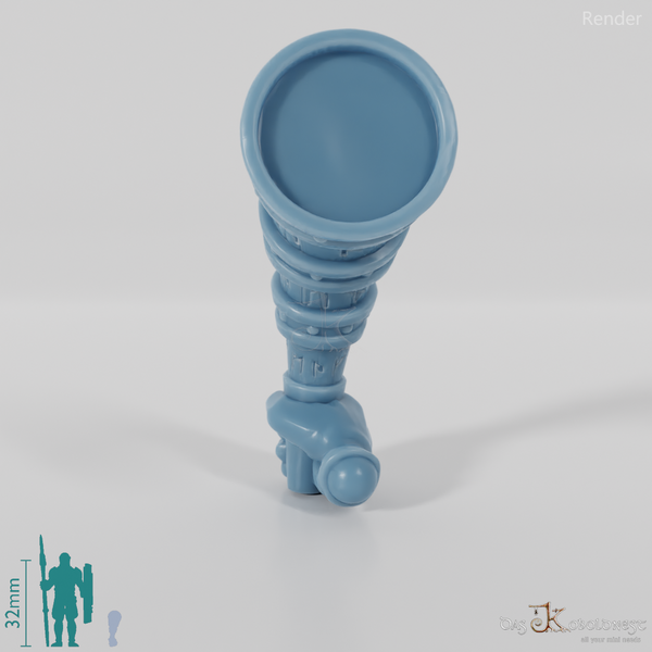 Dwarven bugle with hand