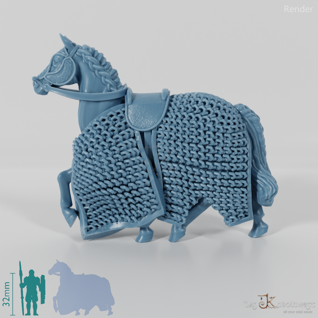 Horse of the horse lords - chainmail trotting