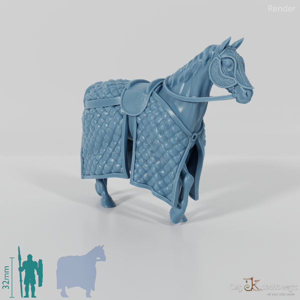 Pferd der Pferdeherren - Schwer gesattelt