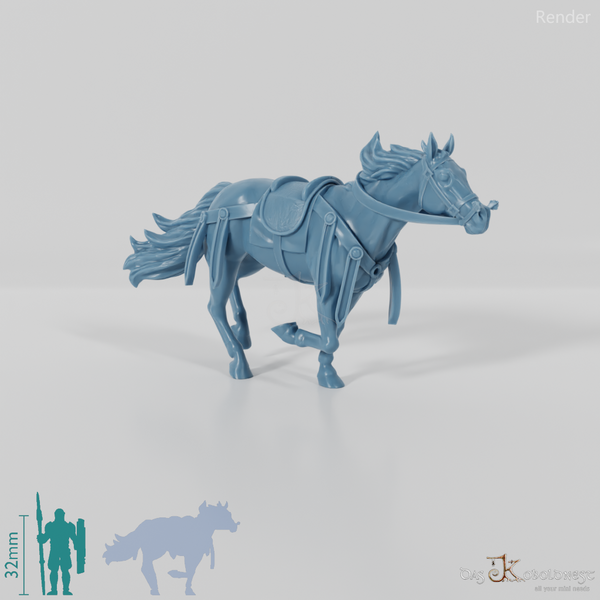 Horse of the Horse Lords - Lightly saddled and galloping