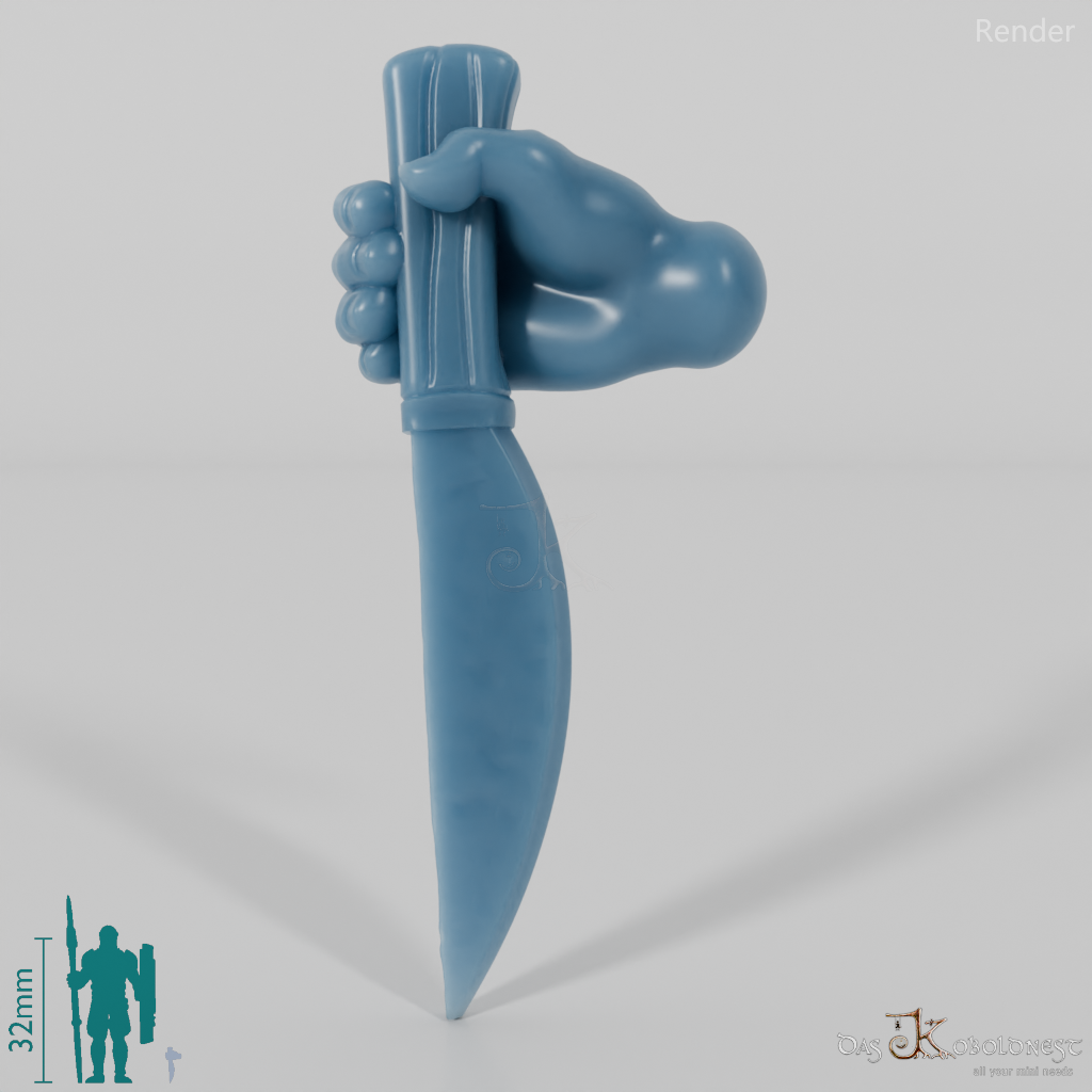 Halfling Knife with Hand (Lowered)